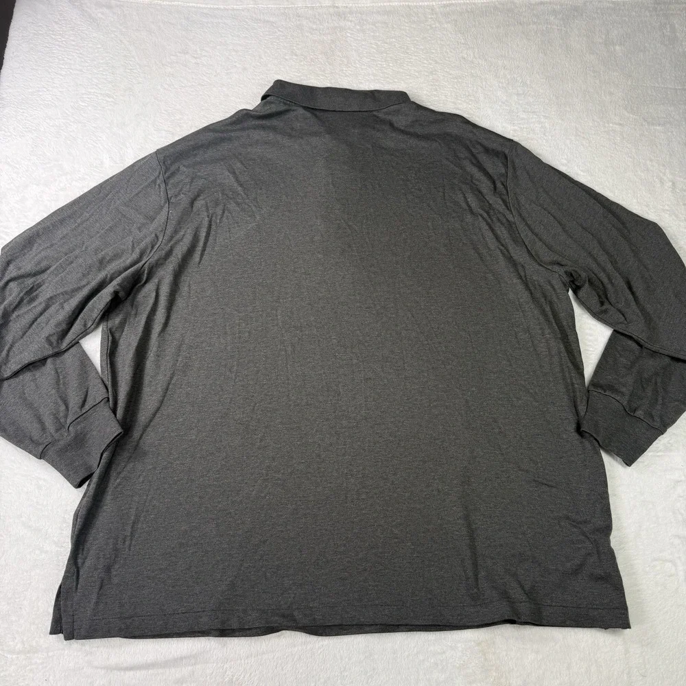 Polo Ralph Lauren Polo Shirt Mens 2XB Big NWT Gray Long Sleeve Cotton